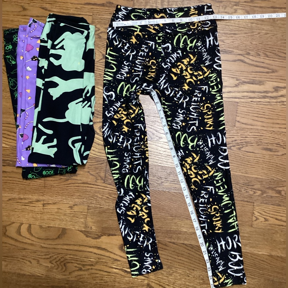 LulaRoe Halloween/spooky legging lot of 4. The One Size - Picture 3 of 4